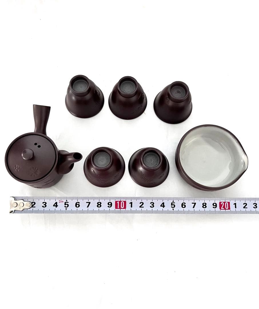 未使用 【 清水酔月 】醉月造  萬古焼 急須 玉露 茶器 5客 セット