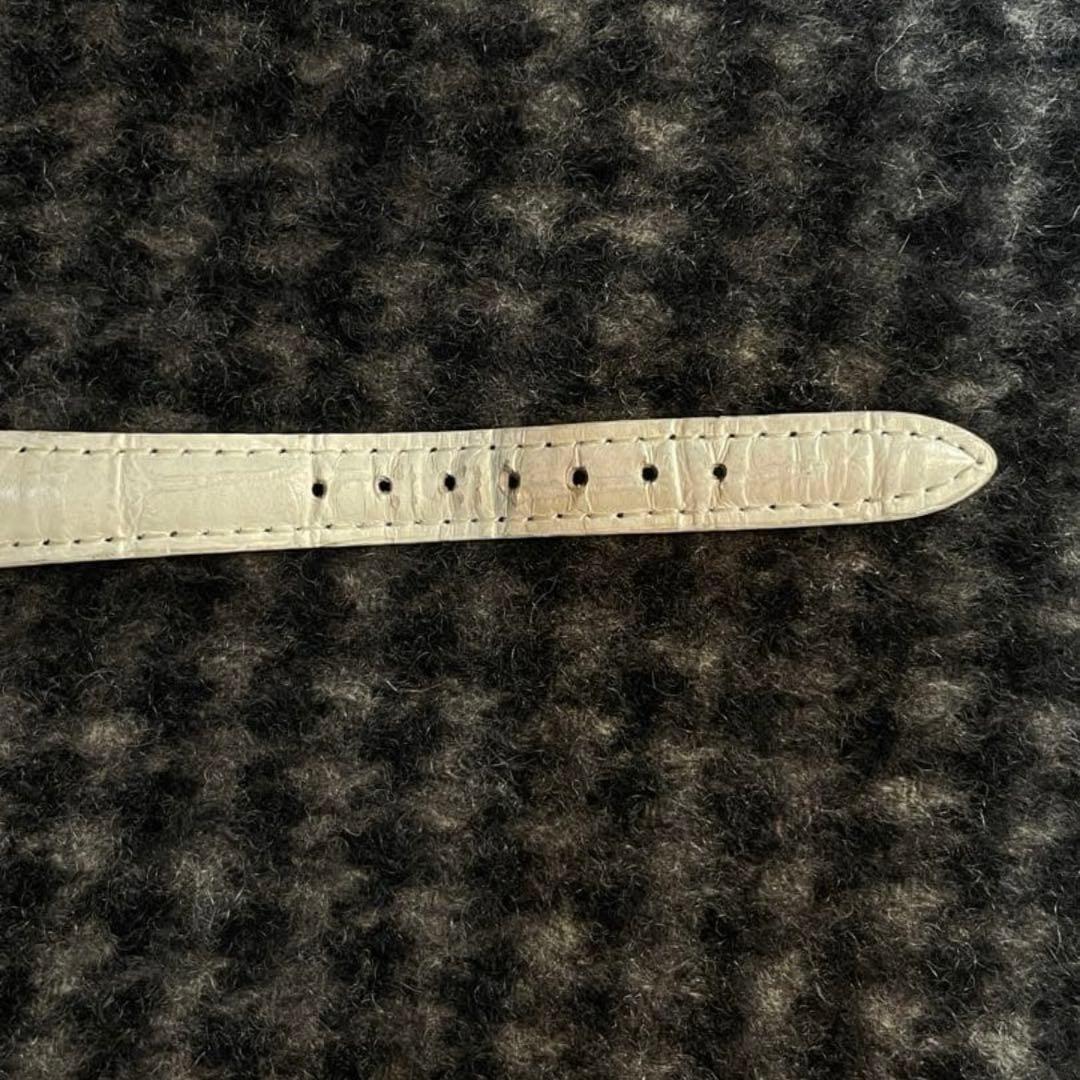 東京女学館tjkホワイトレザー バンド 時計校章入り