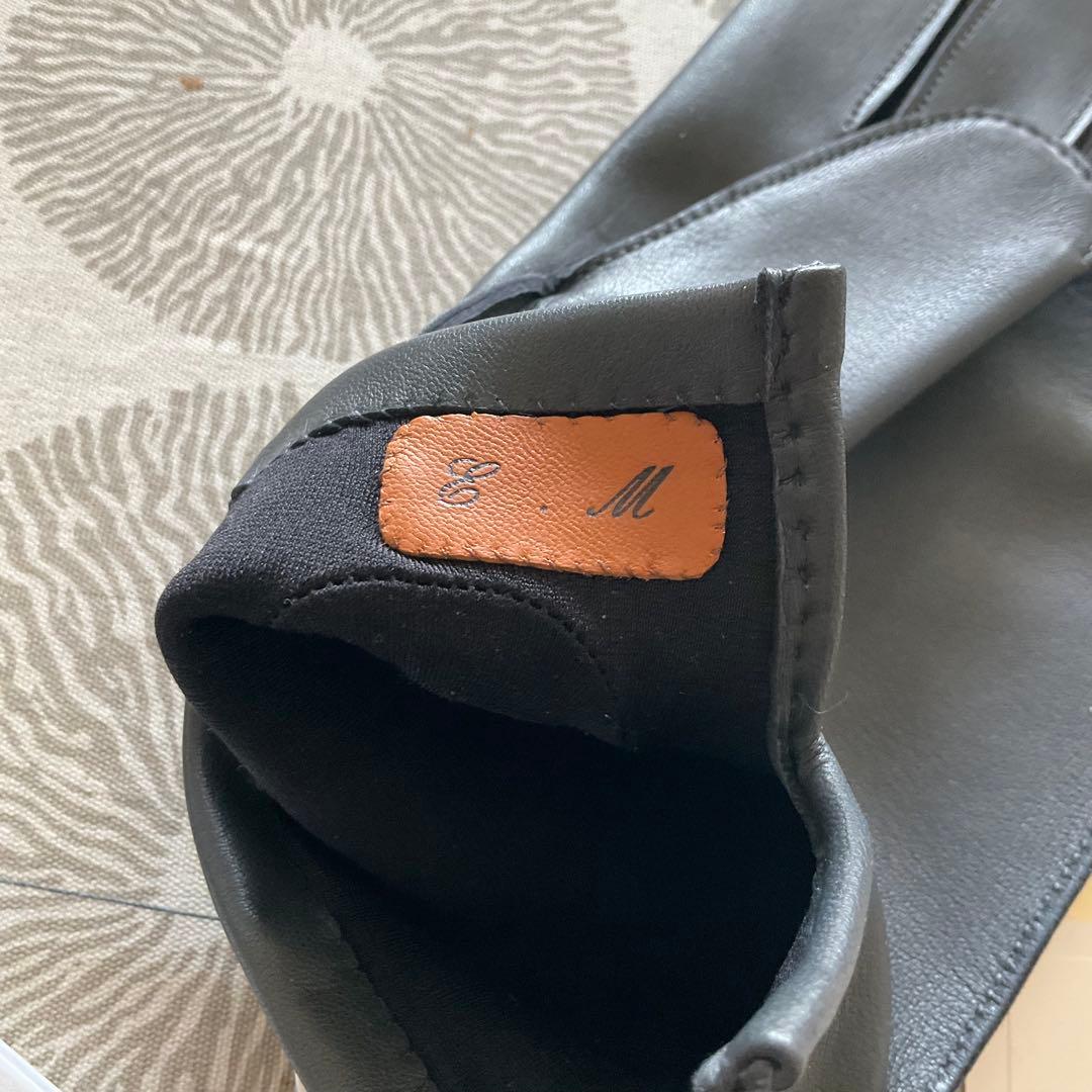HERMES エルメス　レザーグローブ グレー　サイズ8.5