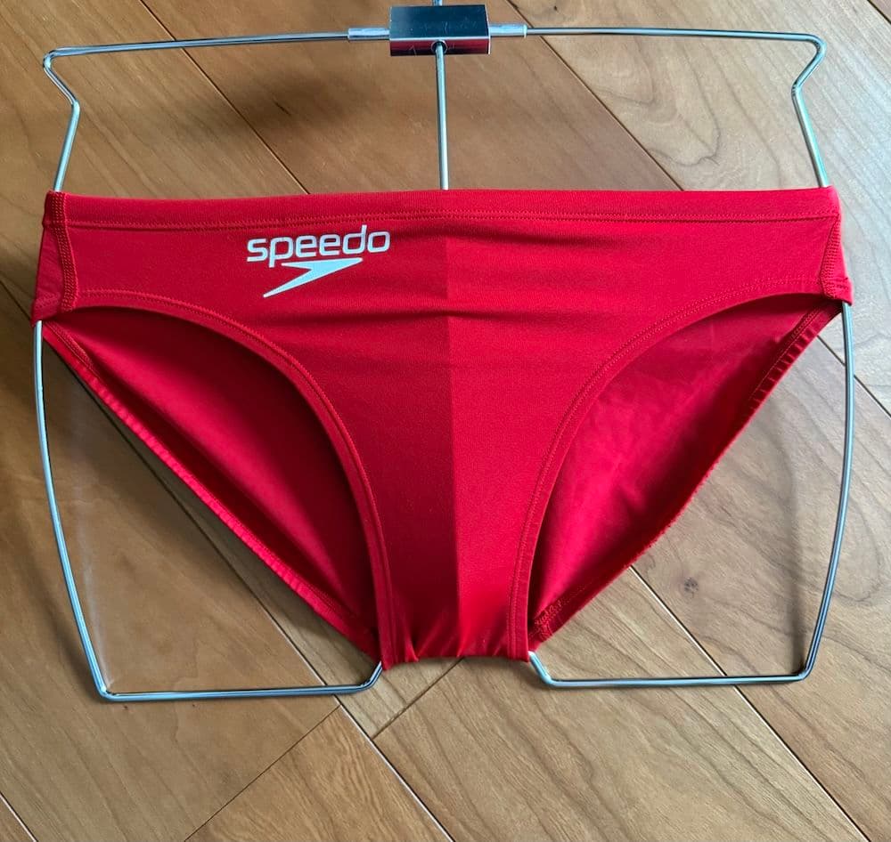 【美品】SPEEDO　ショートブーン　レッド　ライフセーバー　競泳水着　競パン