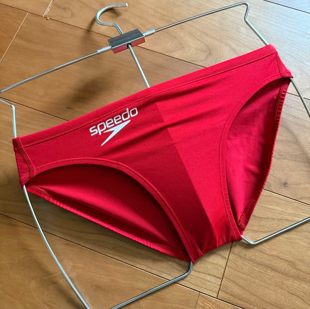 【美品】SPEEDO　ショートブーン　レッド　ライフセーバー　競泳水着　競パン