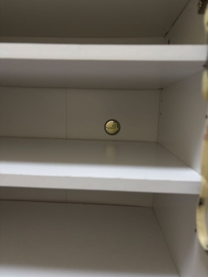 【1月限定】ホワイト靴箱 ミラー付き 可動棚