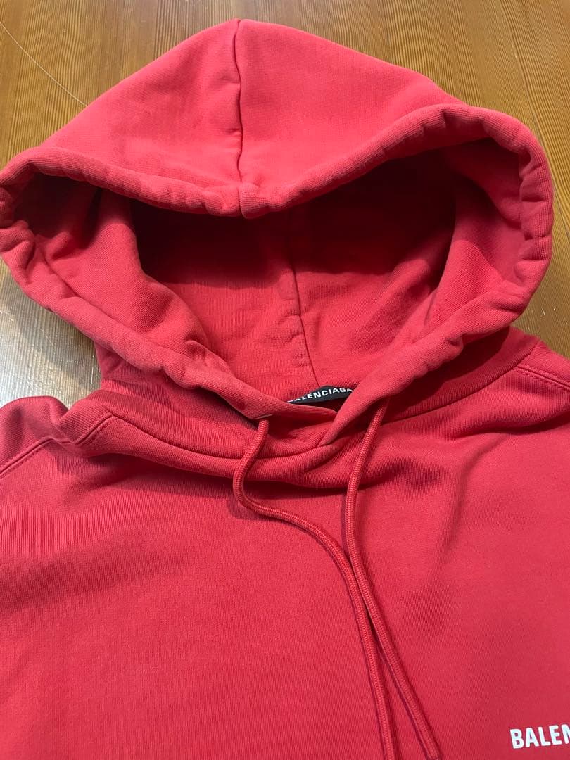 BALENCIAGA バレンシアガ プルオーバーパーカー 20AW レッド
