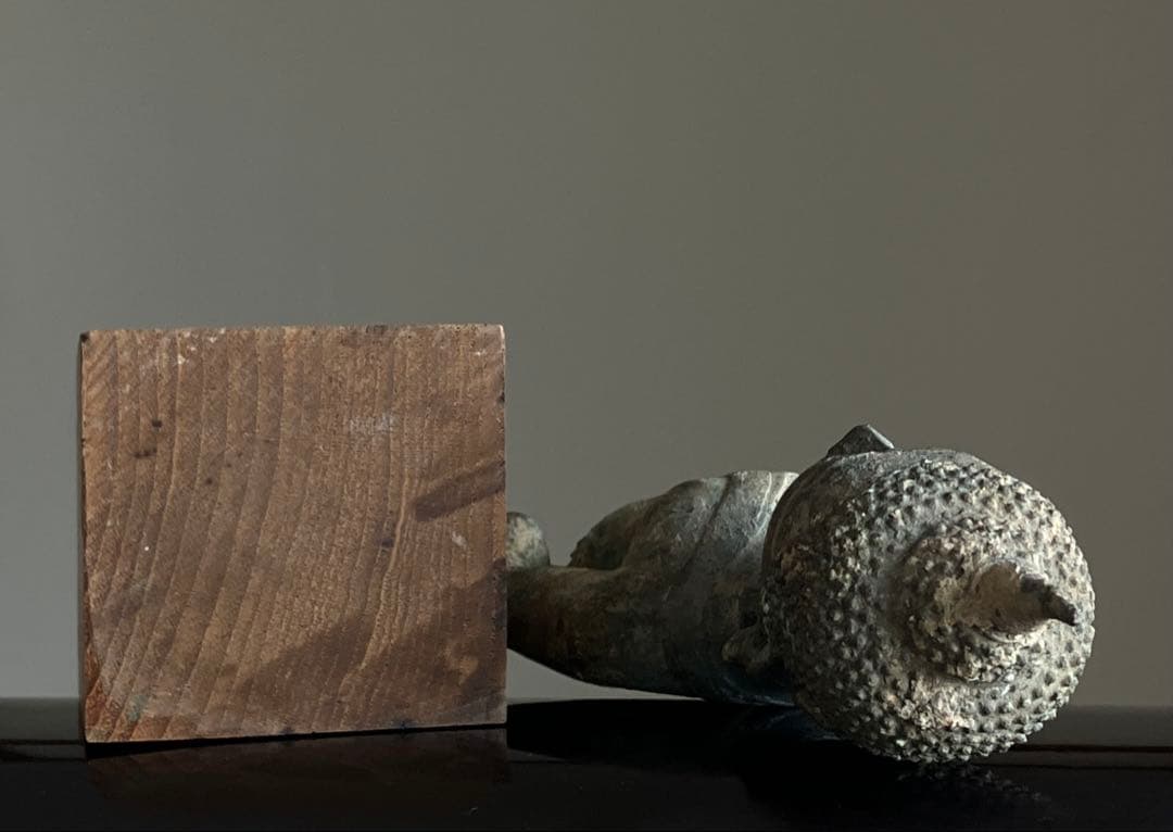 【抜群の表情 タイ青銅古仏】アユタヤ王朝初期〜中期14〜15世紀頃 骨董仏教美術