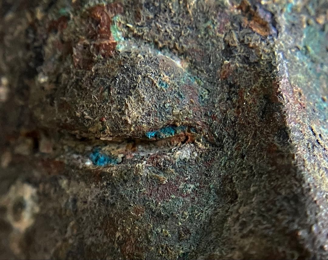 【抜群の表情 タイ青銅古仏】アユタヤ王朝初期〜中期14〜15世紀頃 骨董仏教美術