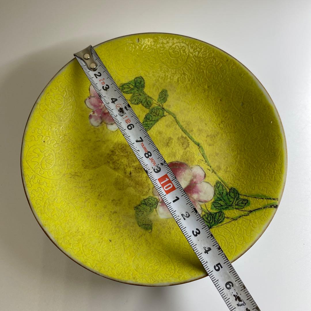 中国清時代　十錦手花図中皿　直径15.3㎝　東Y7-0331☆2Fタルチ