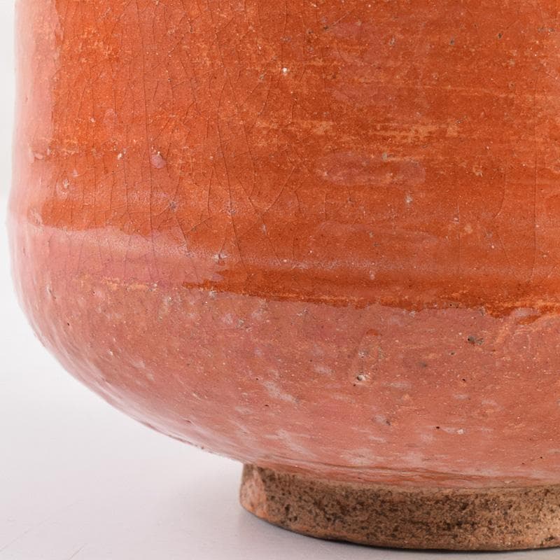 茶道具　楽吉左衛門　赤楽茶碗　時代箱付　V　R7596