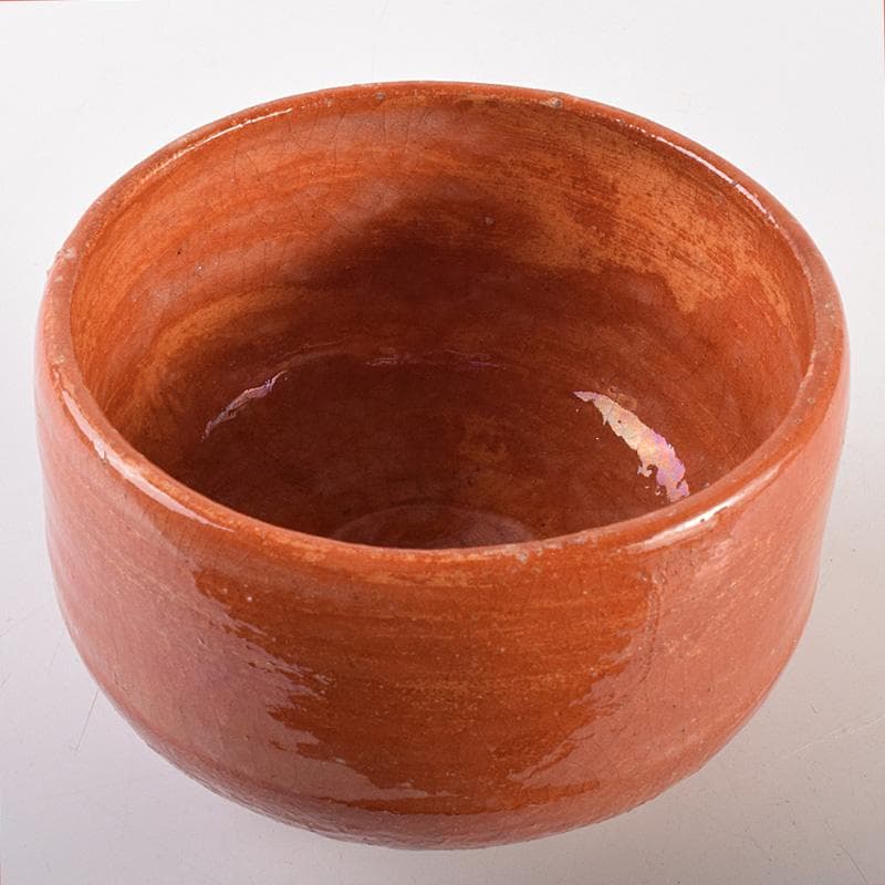 茶道具　楽吉左衛門　赤楽茶碗　時代箱付　V　R7596