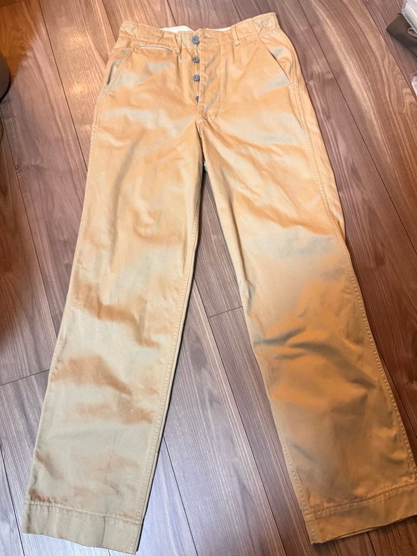 希少⭐︎リアルマッコイ　ベージュ チノパン 29インチ