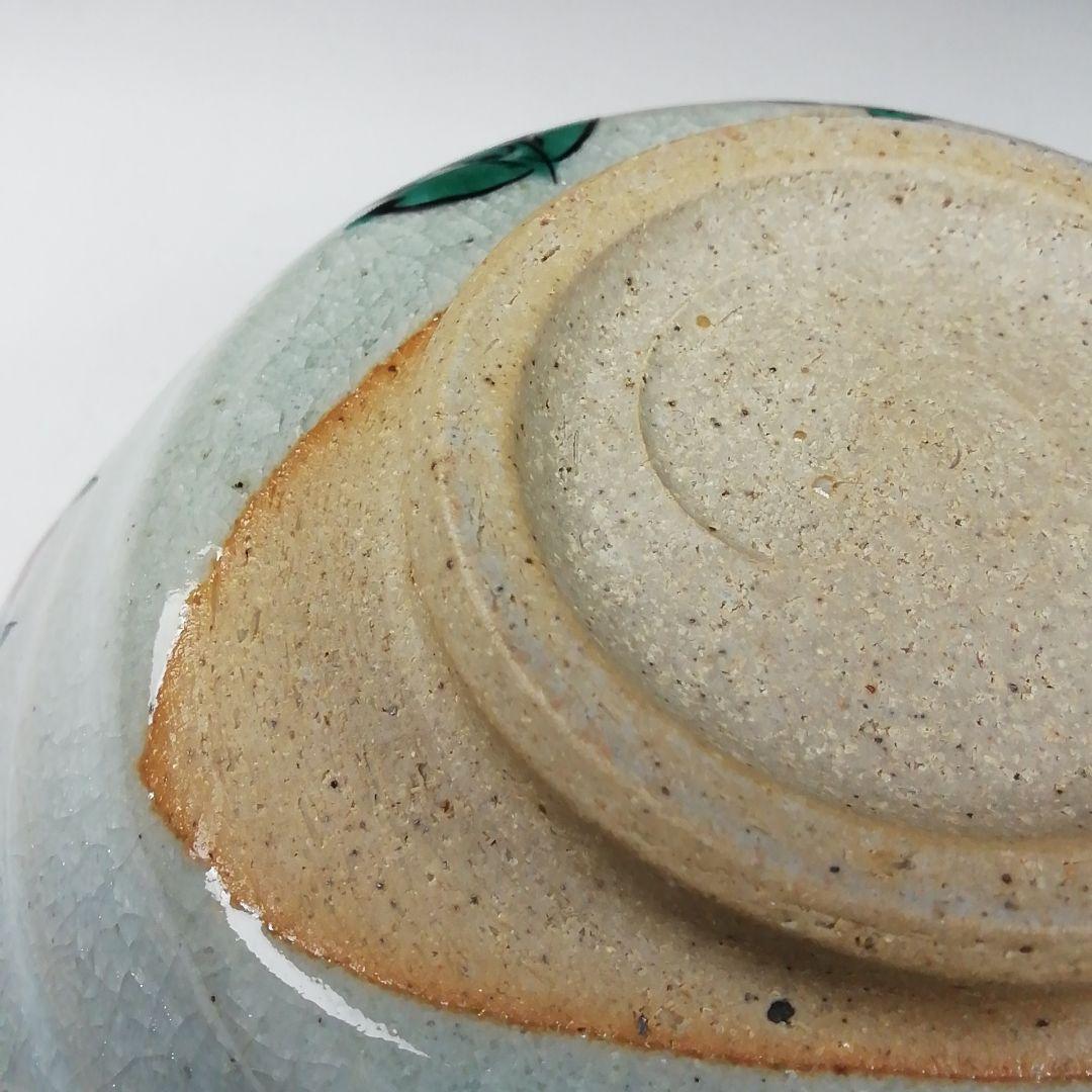 Ｔ１４１　茶碗　『渋草焼』『花鳥』『渋草柳三』　共箱　抹茶碗　茶道具