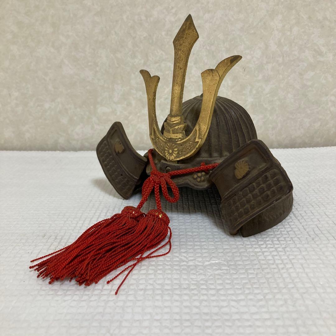 TS60 昭和40年 山口農協 壱億達成記念 鋳鉄製 兜飾り 五月人形 縁起物