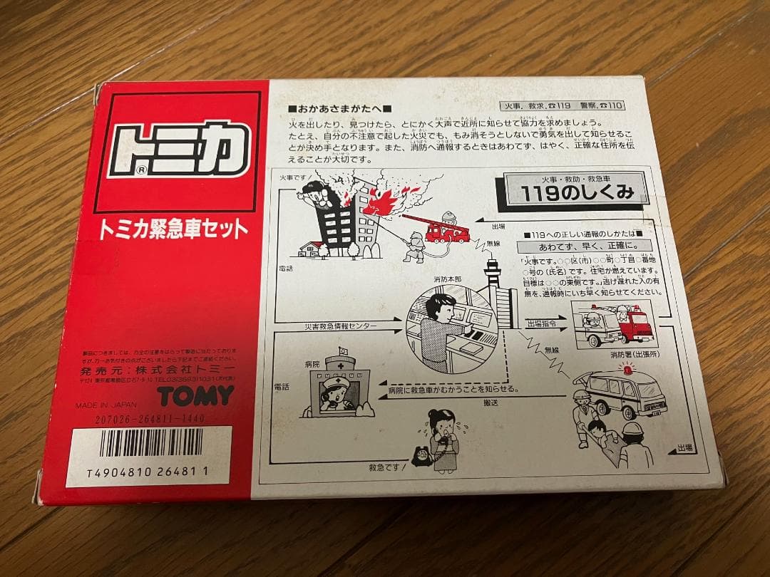 日本製トミカ　トミカ　緊急車セット　未使用品