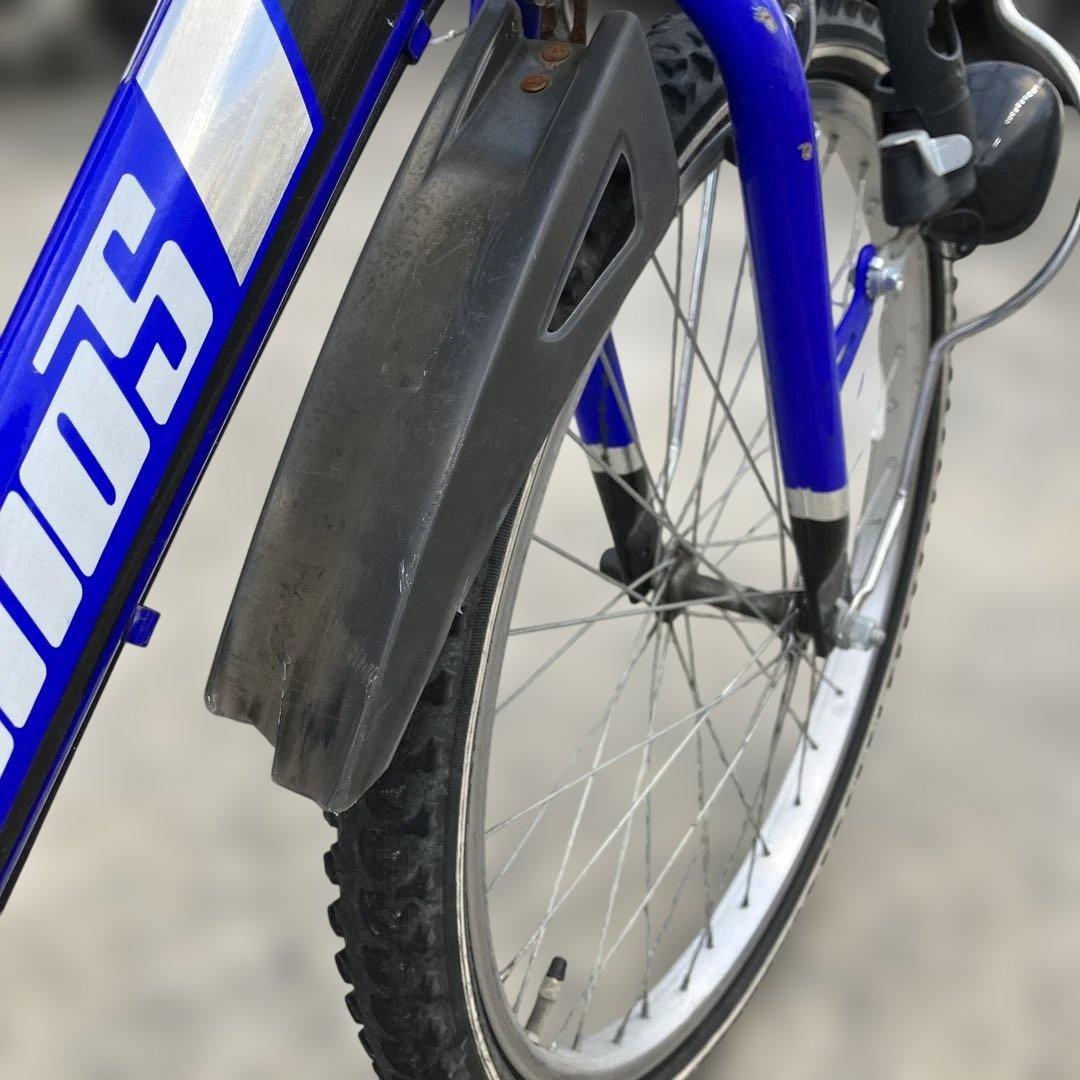 ジュニア自転車 20インチ シマノ6段変速 カゴ付き 青 手渡し 大阪茨木