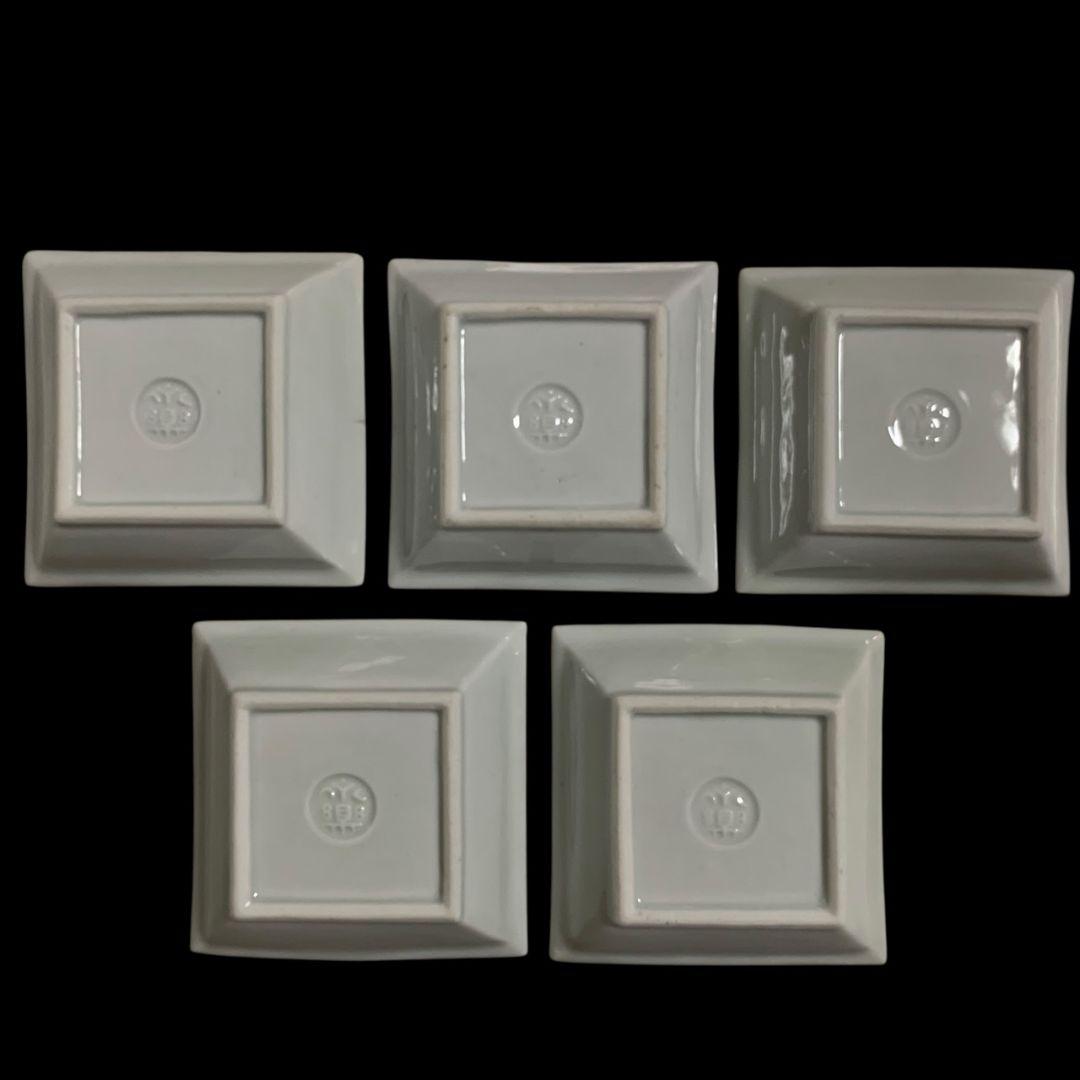 永楽善五郎 染付鹿猿四方皿 小皿 角皿 五客 永楽妙全 染付