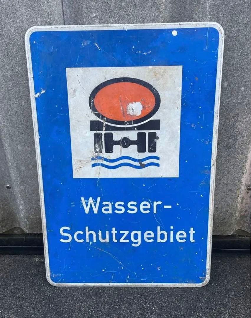 稀少/ビンテージ/ドイツ製/ホーロー/サイン看板/レイルロードサイン/大型看板