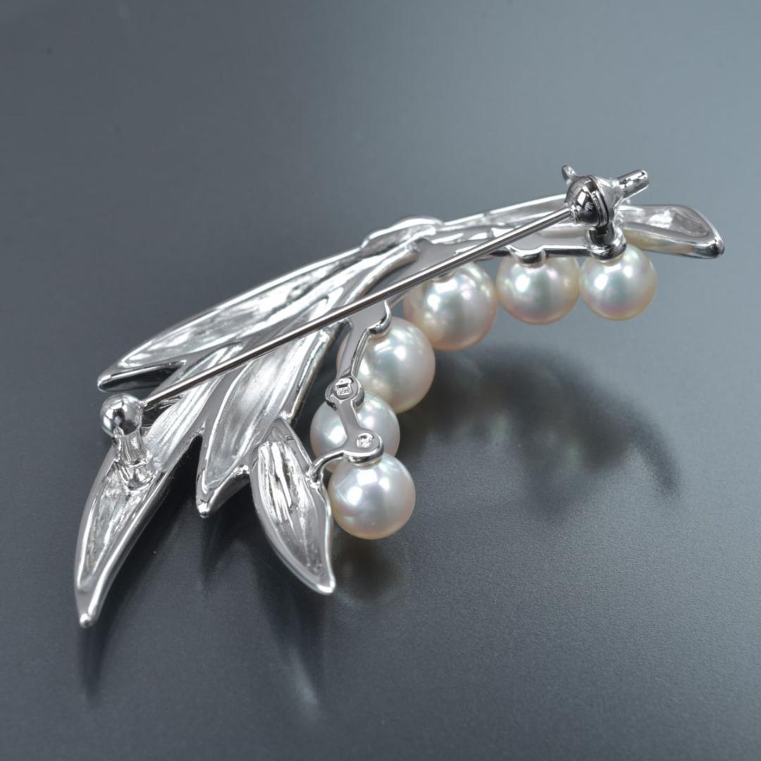 新品同様 ミキモト アコヤ真珠 ブローチ シルバー S刻印 重量10.3g