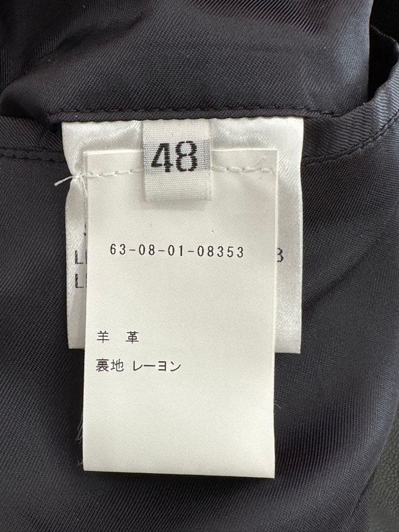 DENIM×TOMORROWLAND ラムレザー シングルライダースジャケット