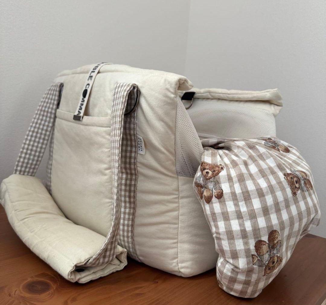 DOUBLE COMMA キャリーバッグ ベージュ