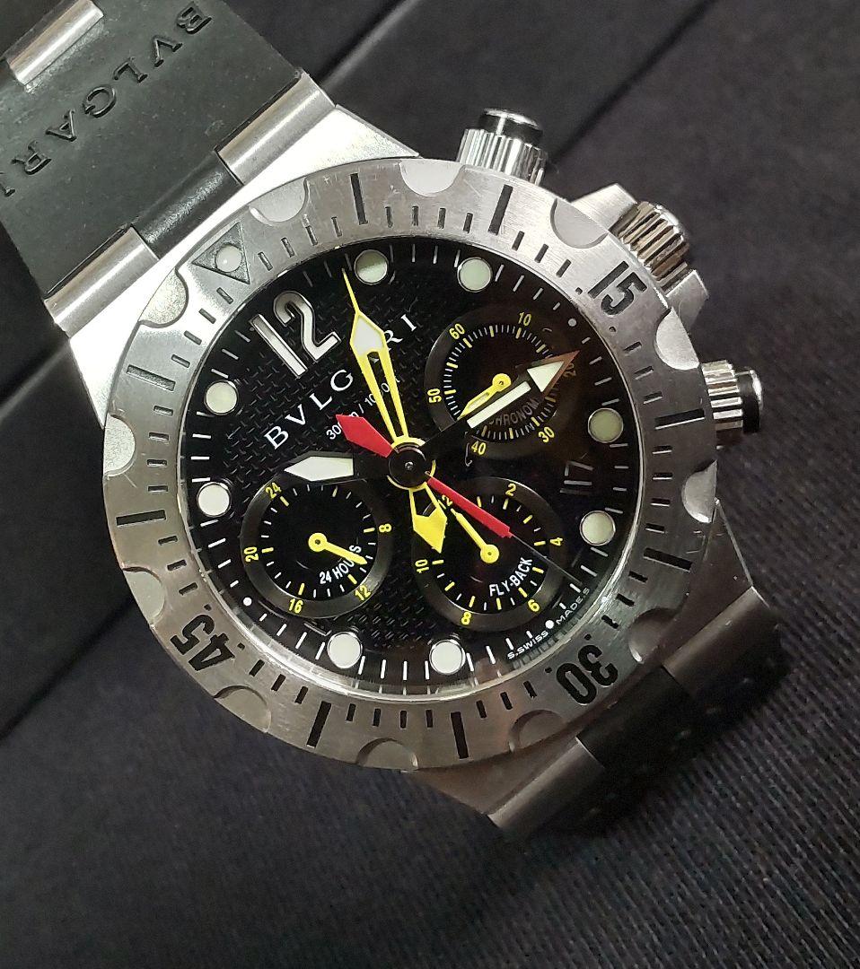 BVLGARI クロノグラフ　プロフェッショナルスクーバ　フライバック