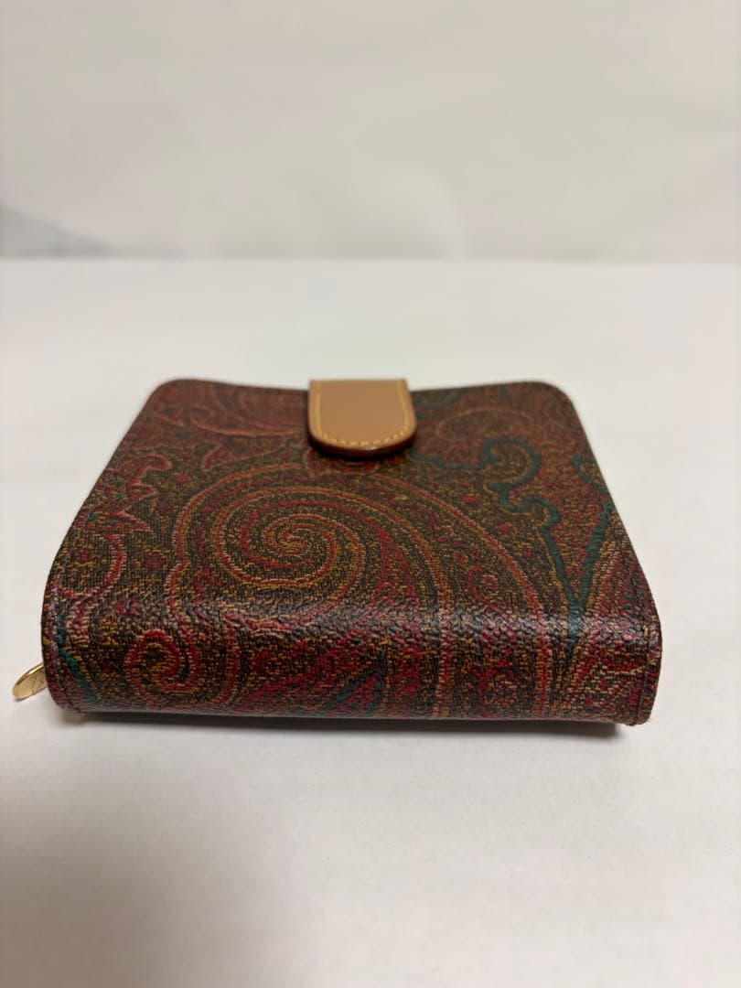ETRO エトロ 二つ折り財布 総柄 ブラウン 茶色 PVC