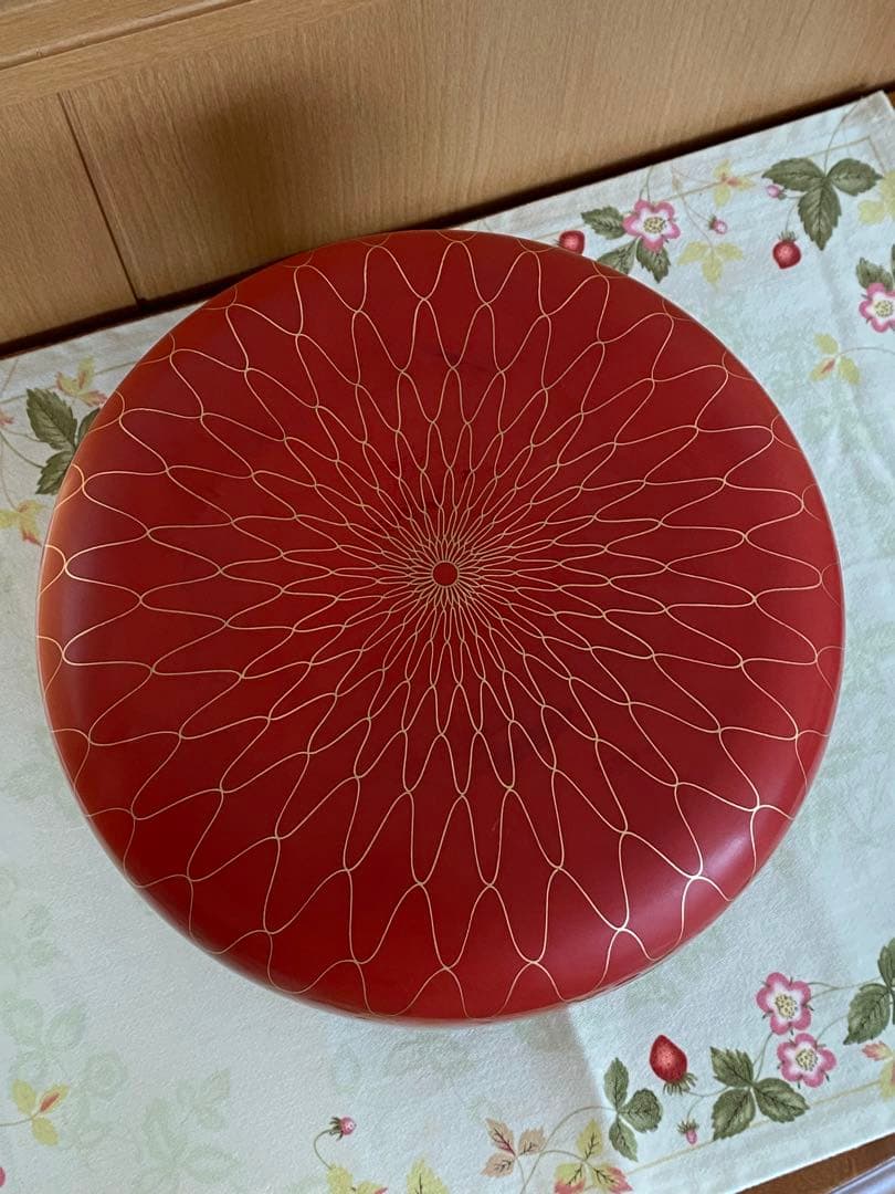 ¥13,900からお値下げ中　 茶道具　朱網目喰籠　菓子器