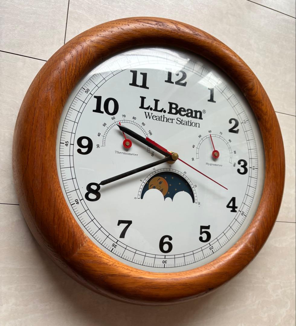 L.L. Bean エルエルビーン 壁掛け 時計 weather station