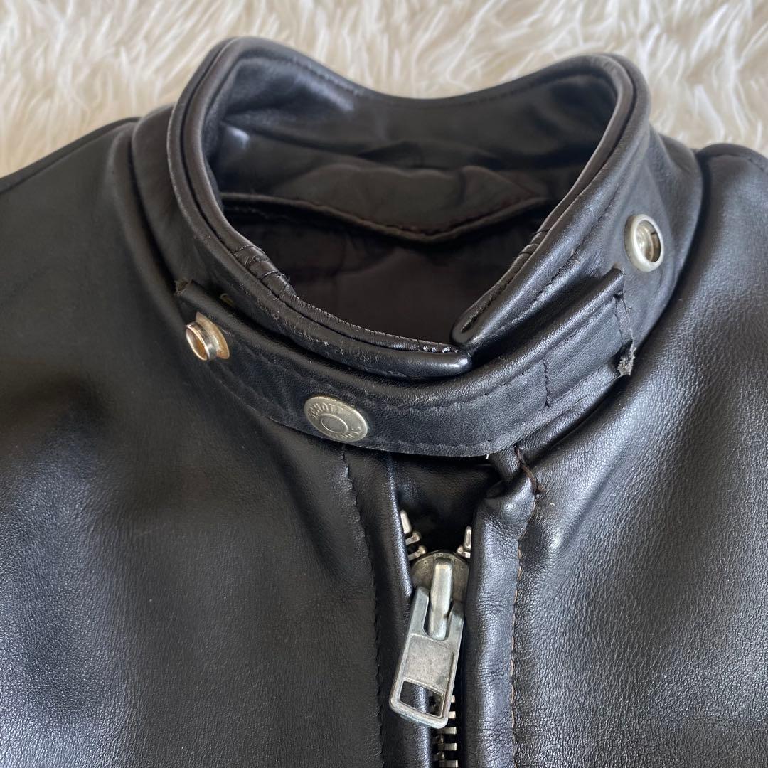 美品✨SCHOTT　641 シングルライダース　黒　38 L相当