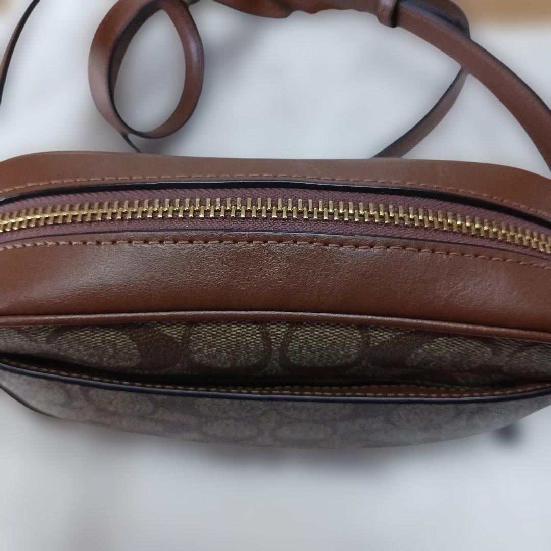 美品COACH モノグラム柄 ショルダーバッグブラウン