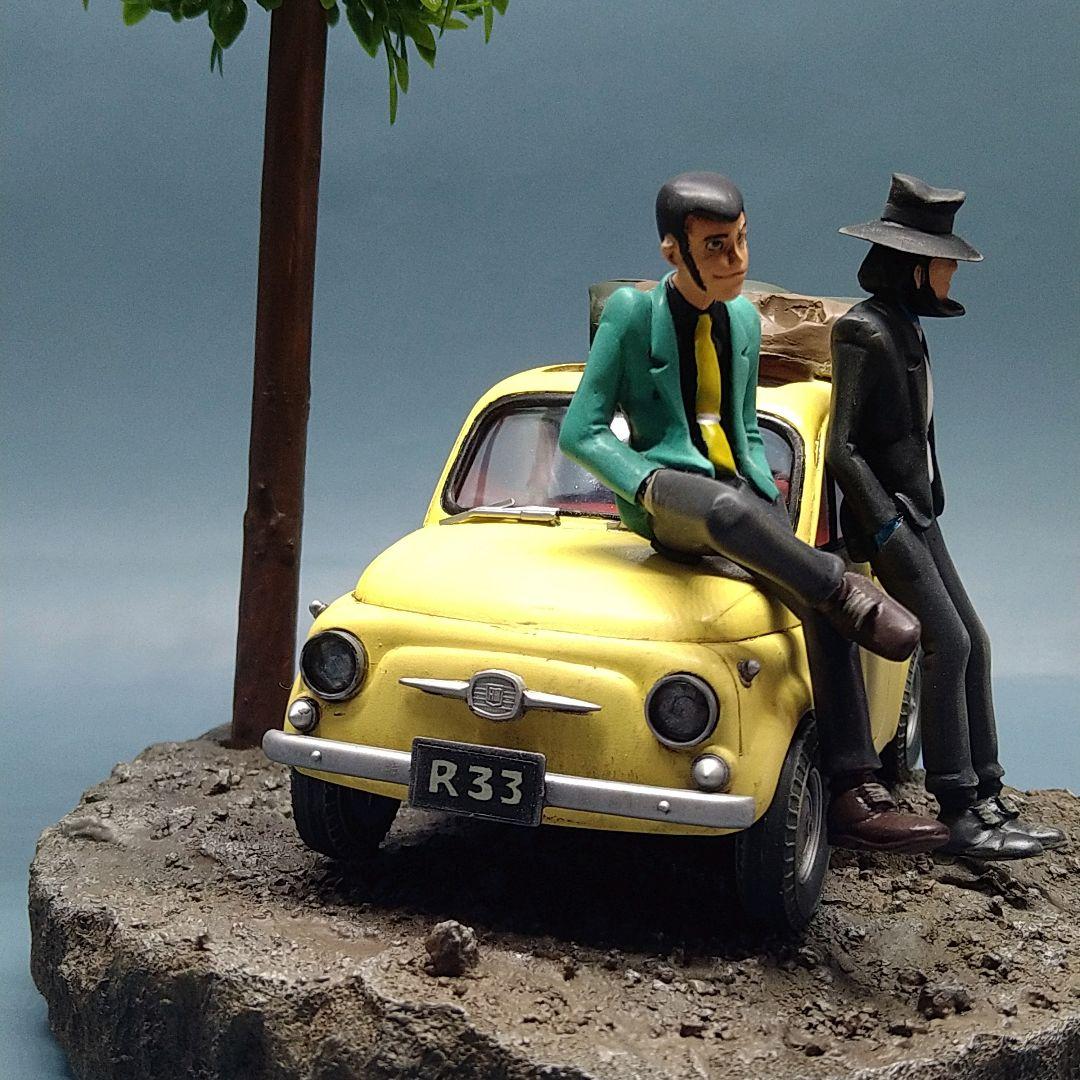 プラモデル ルパン三世 カリオストロの城 旅立ち＆断崖 塗装済み完成品