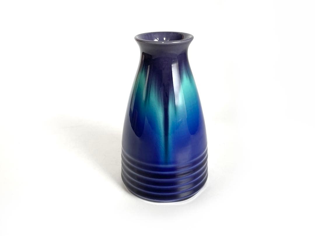 陶芸家　人間国宝　徳田八十吉　徳利　酒器　一輪挿し　金銘　箱なし　九谷焼