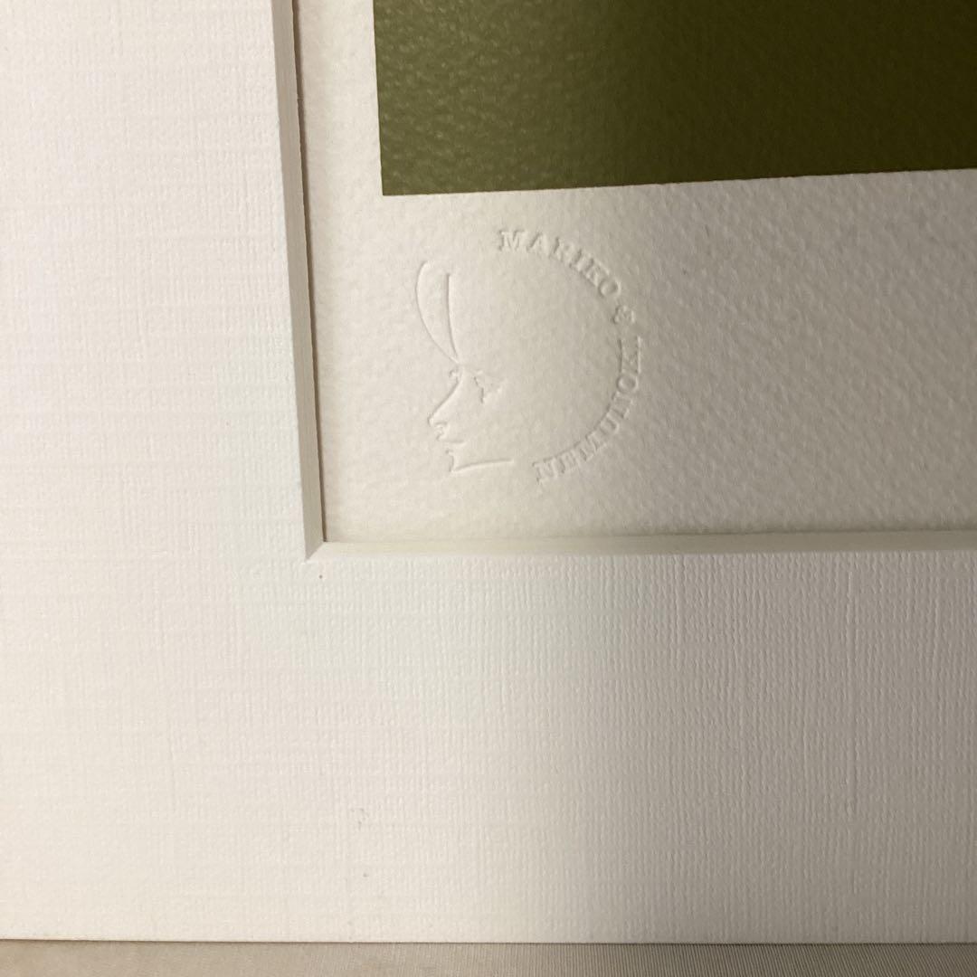 宮城まり子　　在銘　水彩画　二人の道【本目俊光へ】記載有り　額装　即決品