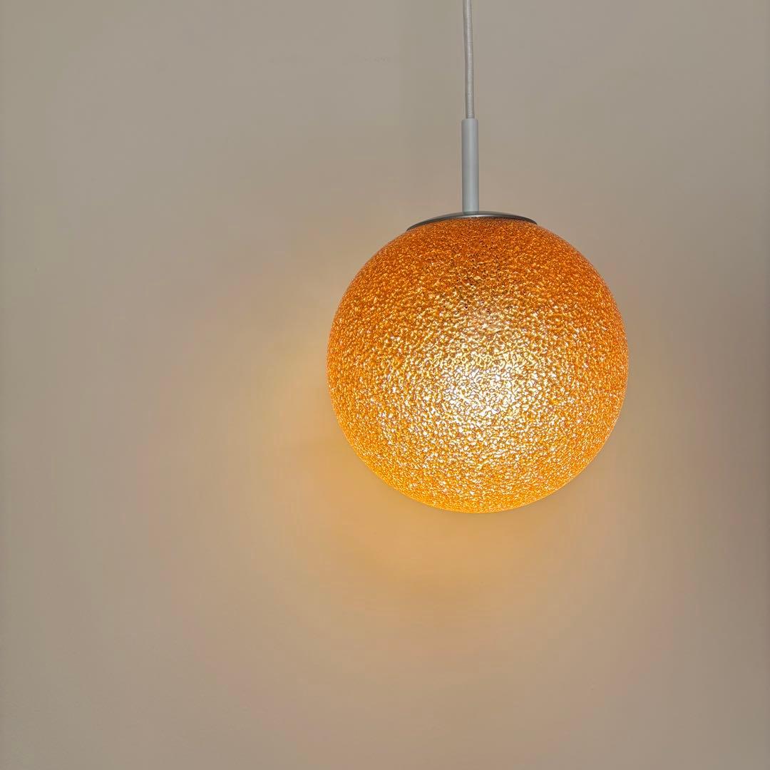 ペンダントライト 吊下げ照明 オレンジ ミッドセンチュリー スペースエイジ