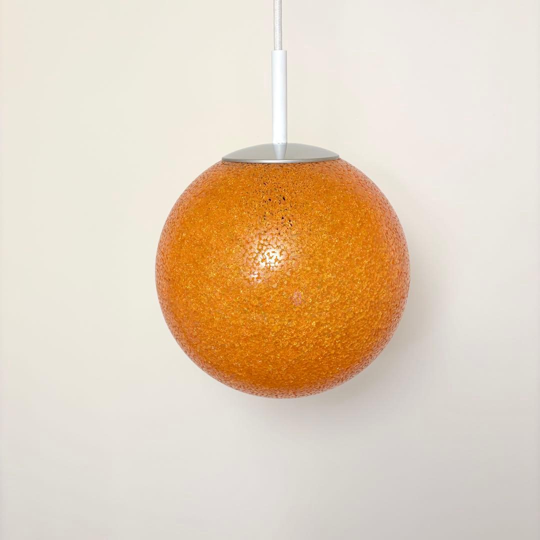 ペンダントライト 吊下げ照明 オレンジ ミッドセンチュリー スペースエイジ