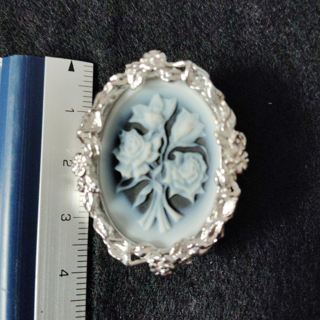 STEPHAN　カメオ　花　ブローチ　ネックレス　ペンダント　2WAY　チャーム