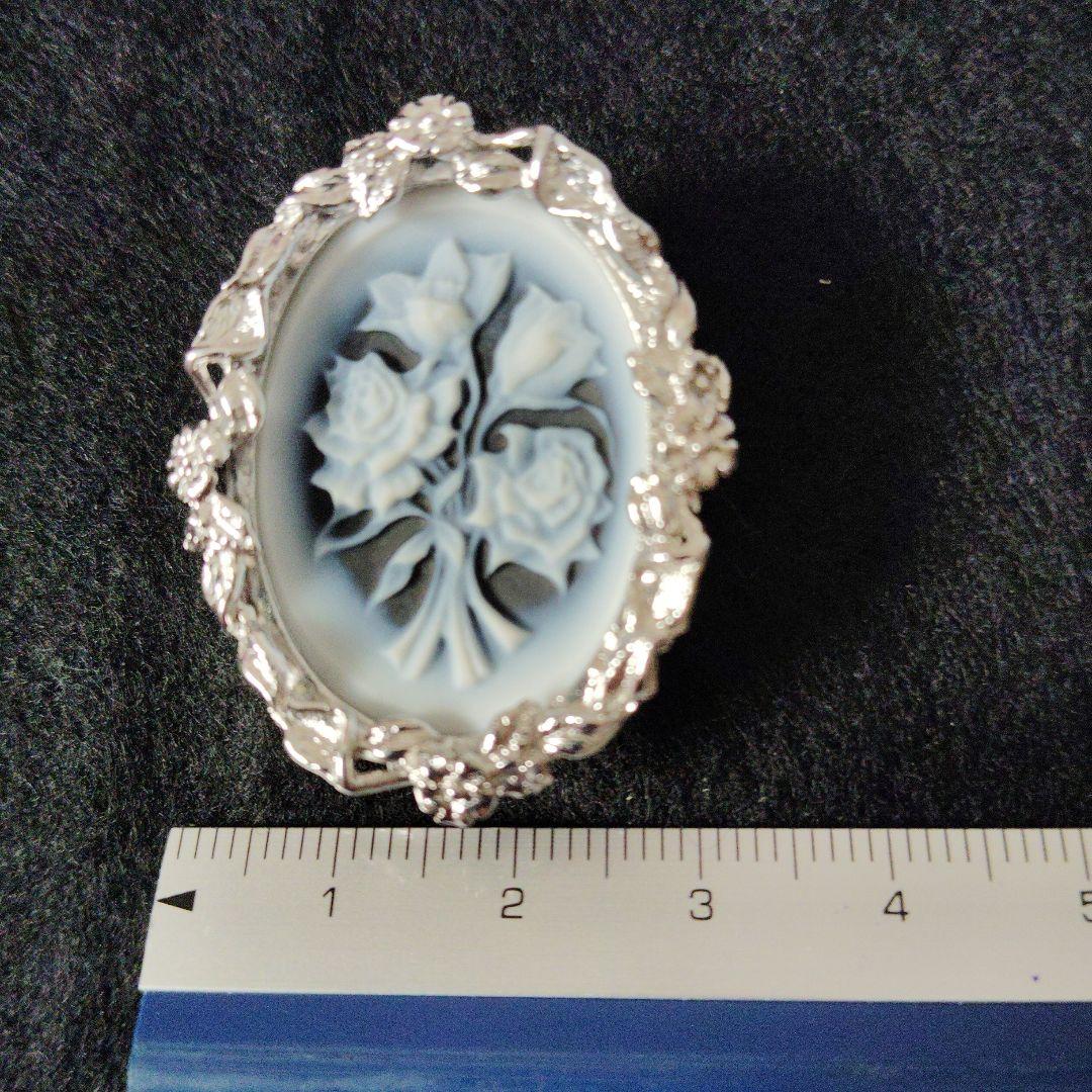 STEPHAN　カメオ　花　ブローチ　ネックレス　ペンダント　2WAY　チャーム