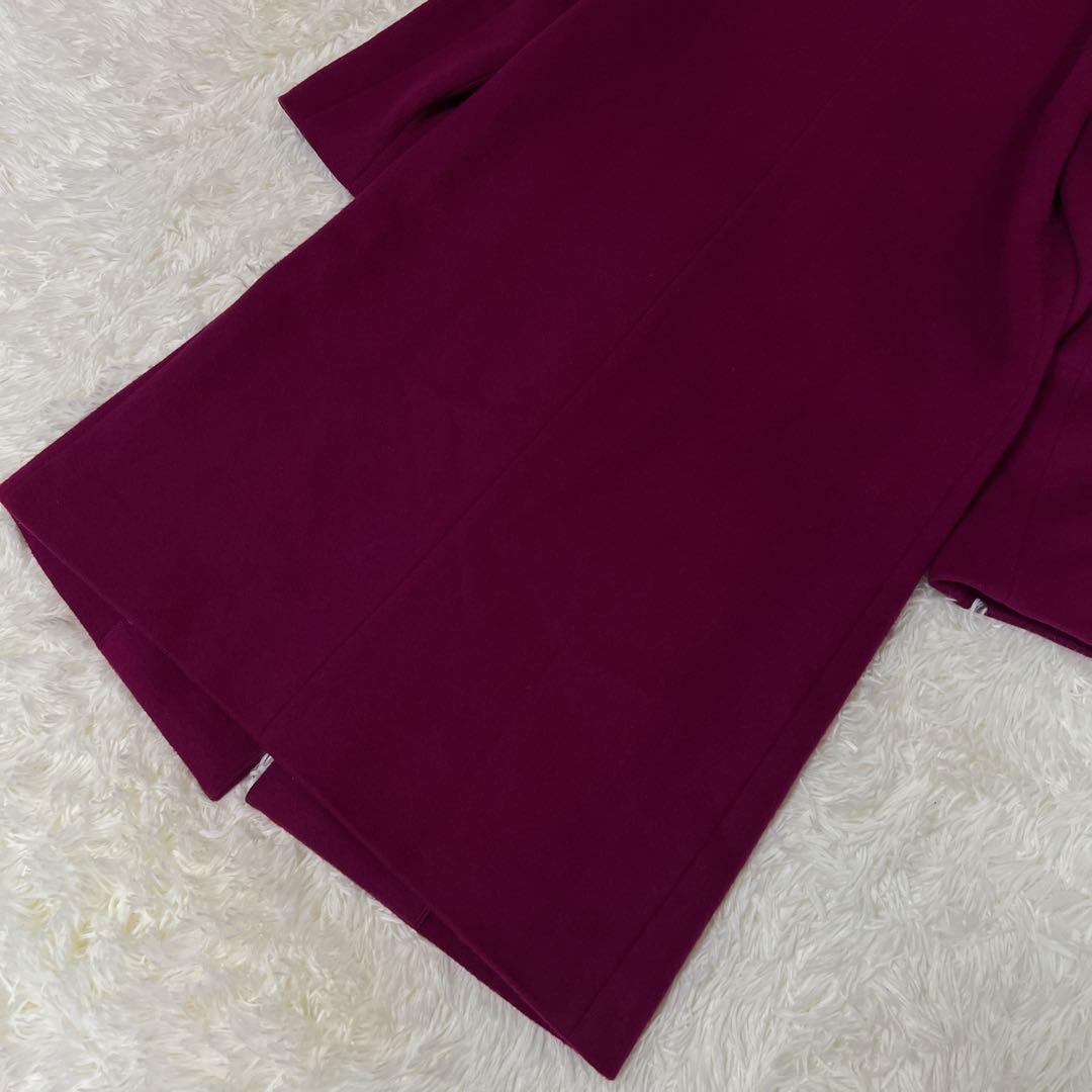 完売品✨PINKY & DIANNE ウールダブルクロスカラーコート　カシス　S