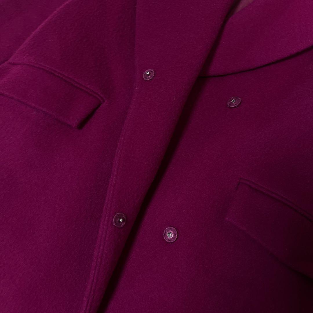 完売品✨PINKY & DIANNE ウールダブルクロスカラーコート　カシス　S