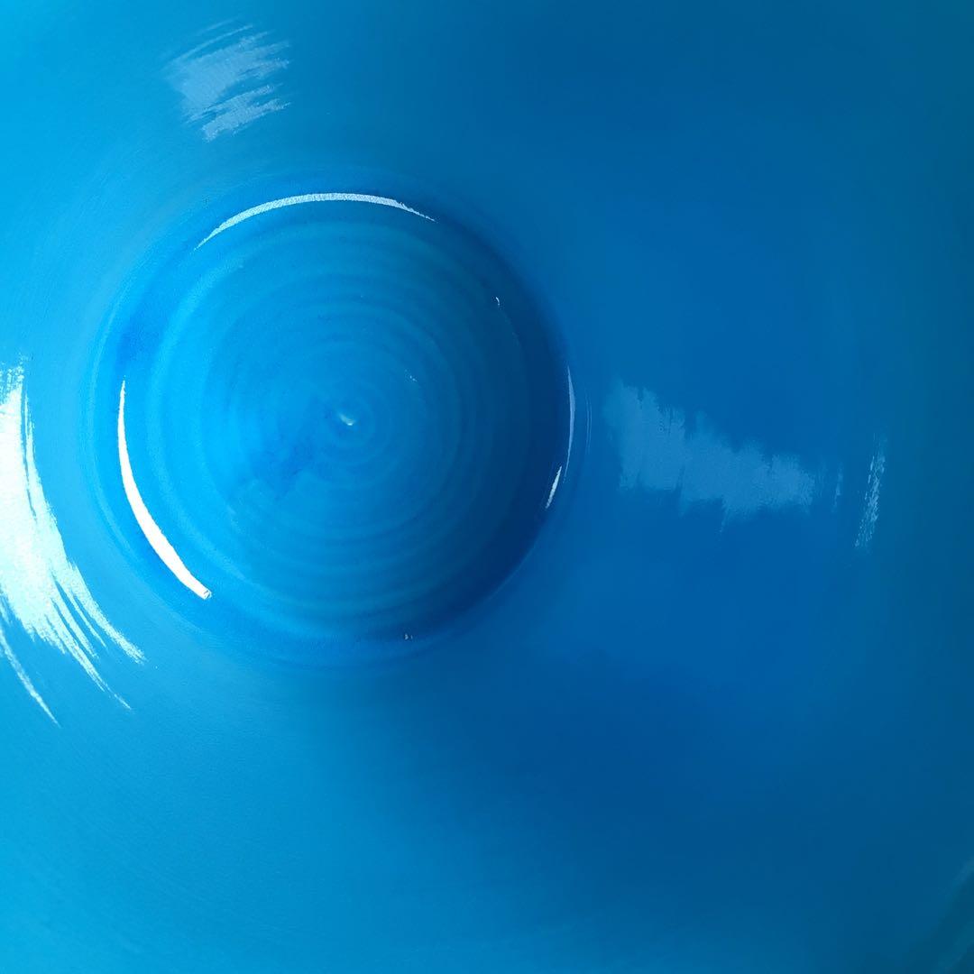 Ｒ６５６　水指　『御室窯造』『浅黄交趾』『末広水指』　共箱　茶道具