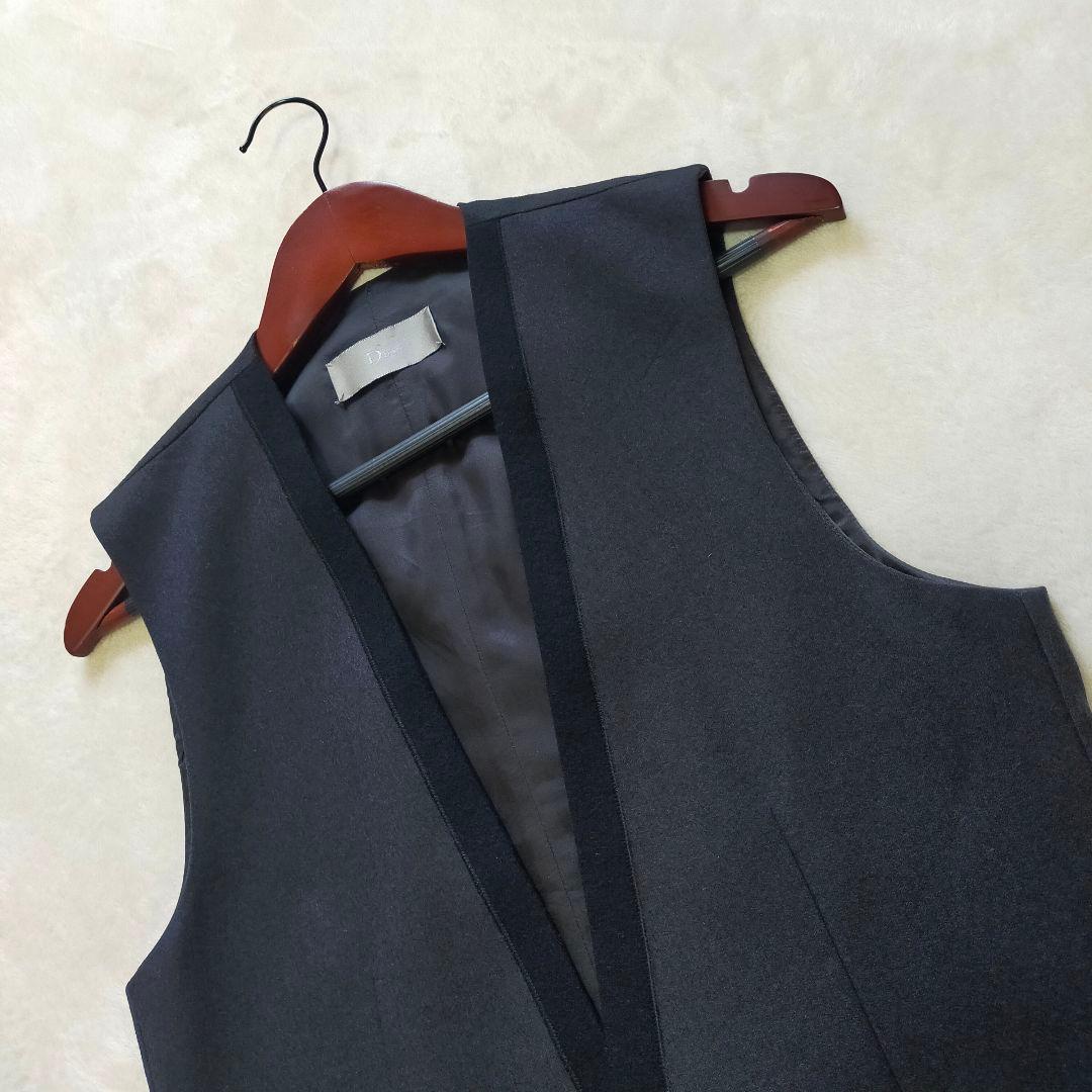 イタリア製　カシミヤ混　DIOR HOMME　44　テーラードベスト　ジレ