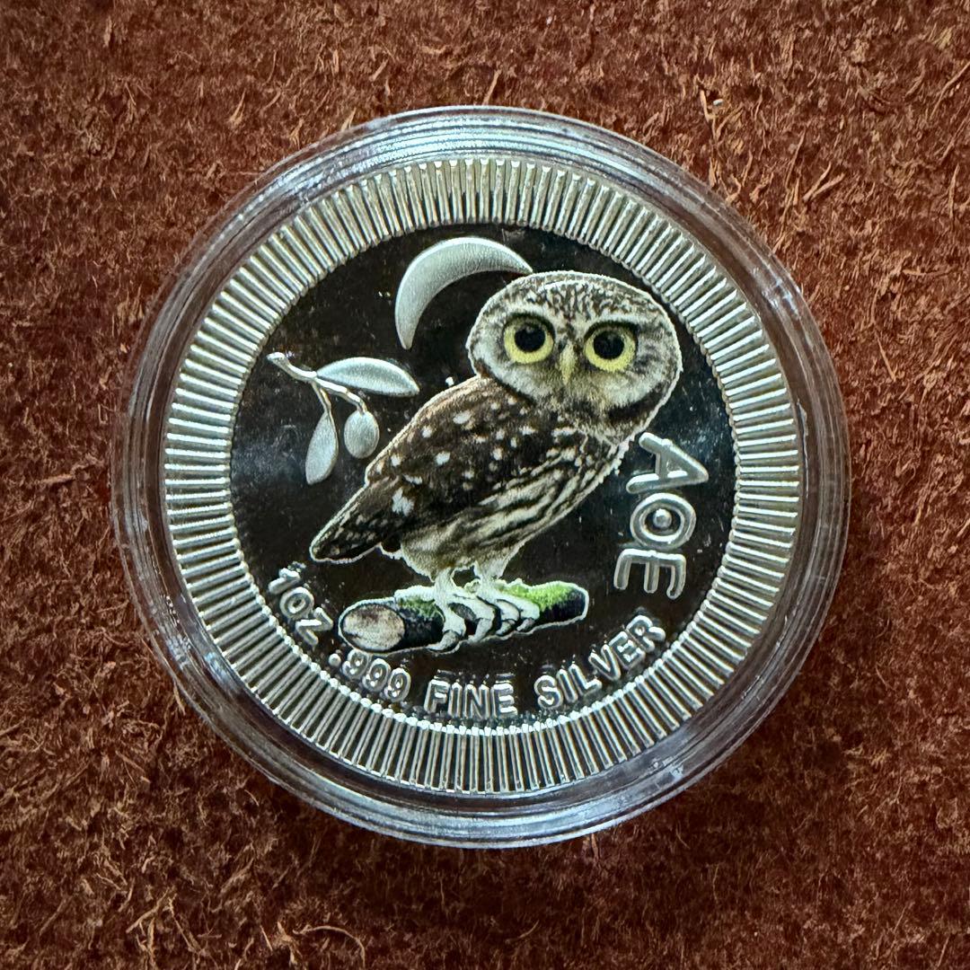 レア☆2021年 ニウエ $2 アテネ フクロウ 1oz 純銀 銀貨 