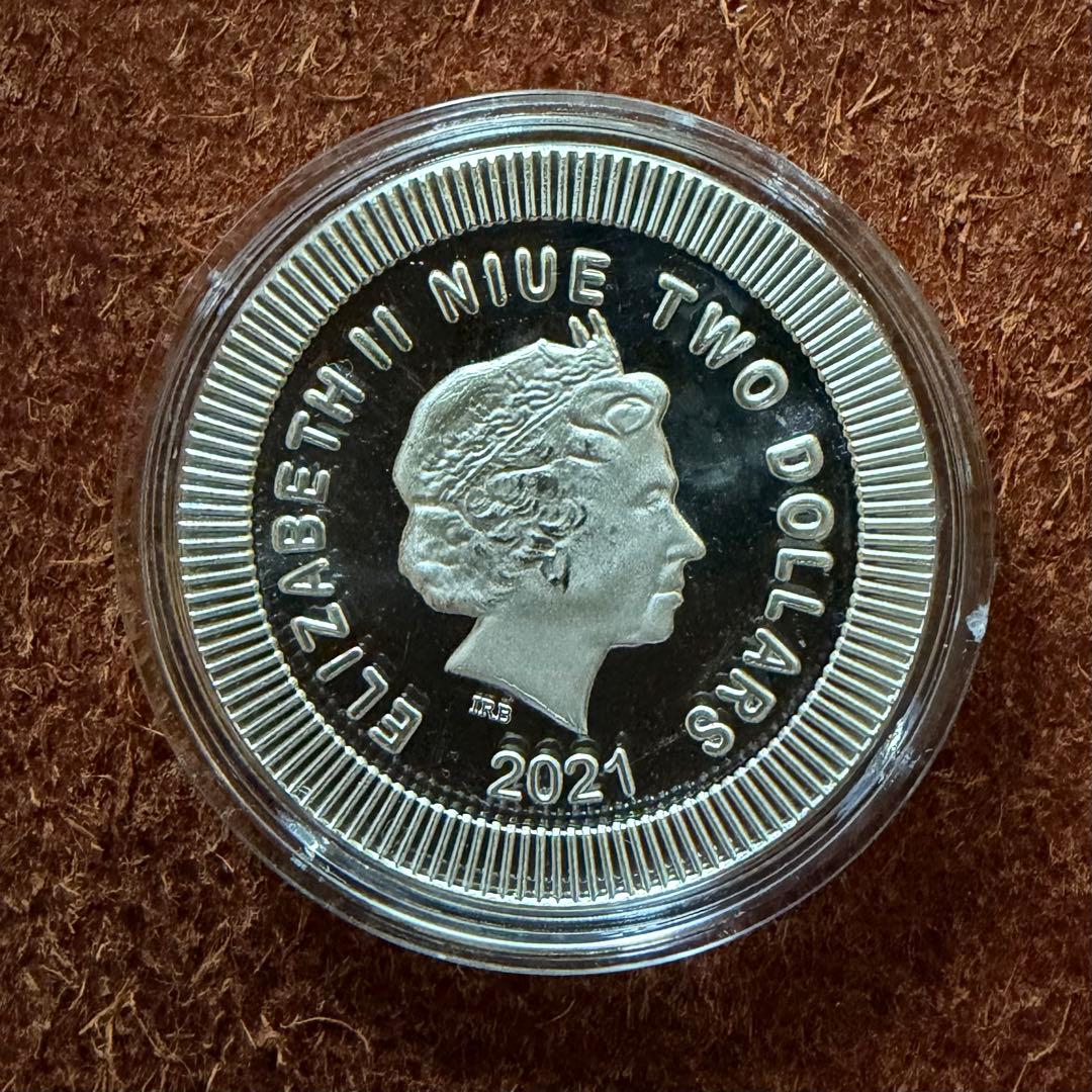 レア☆2021年 ニウエ $2 アテネ フクロウ 1oz 純銀 銀貨 