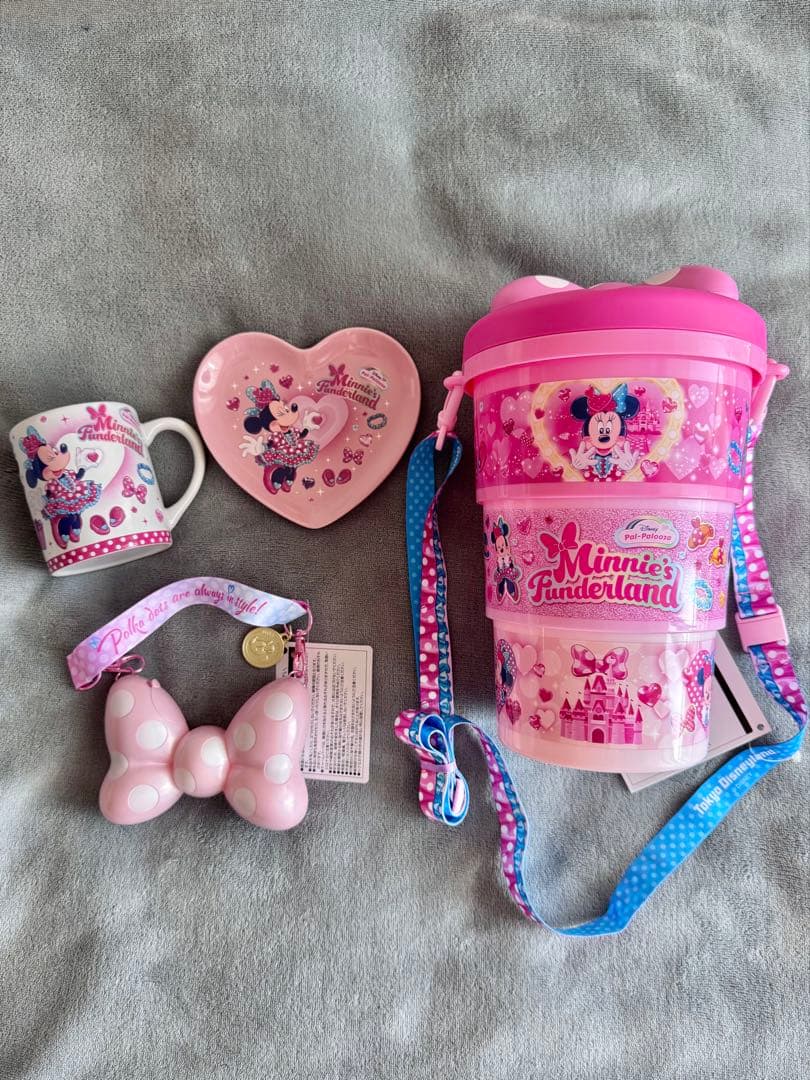 ミニー　ポップコーンバケット　スーベニアカップ・プレート　スナックケース