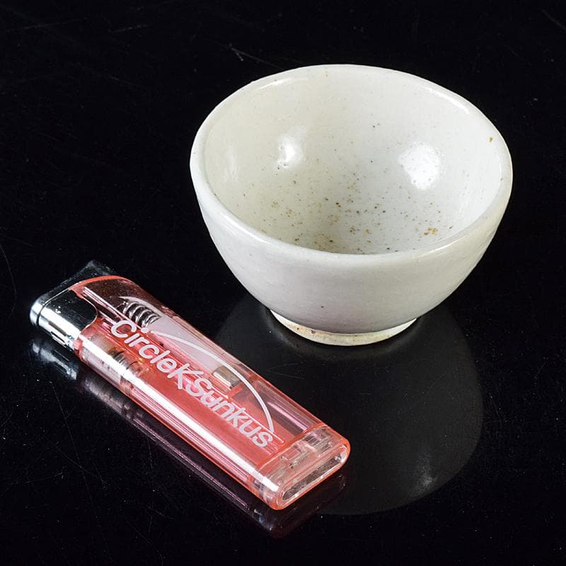 朝鮮美術　李朝　白釉　盃　V　R8284