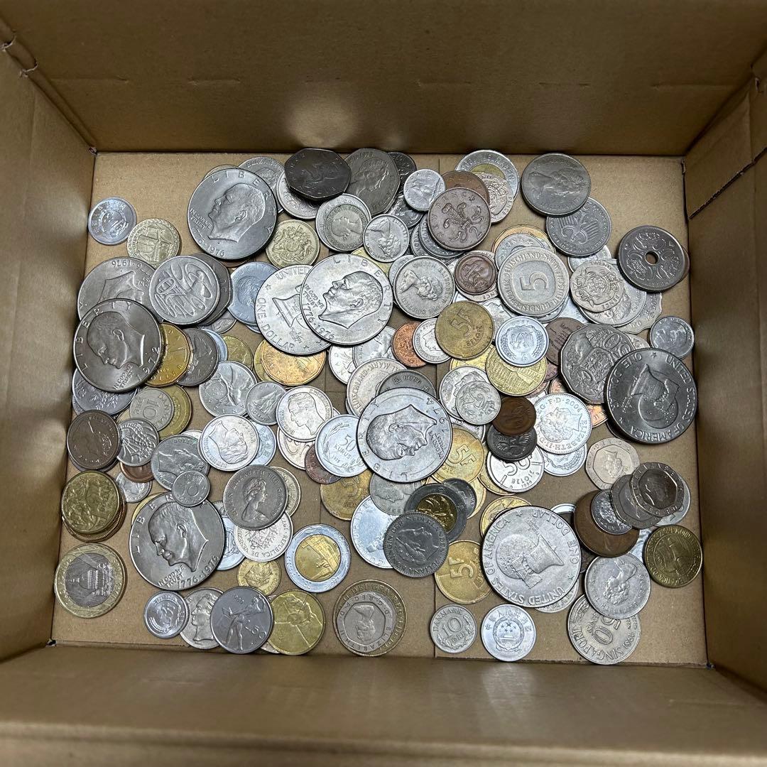 海外 古銭 紙幣 約1kg