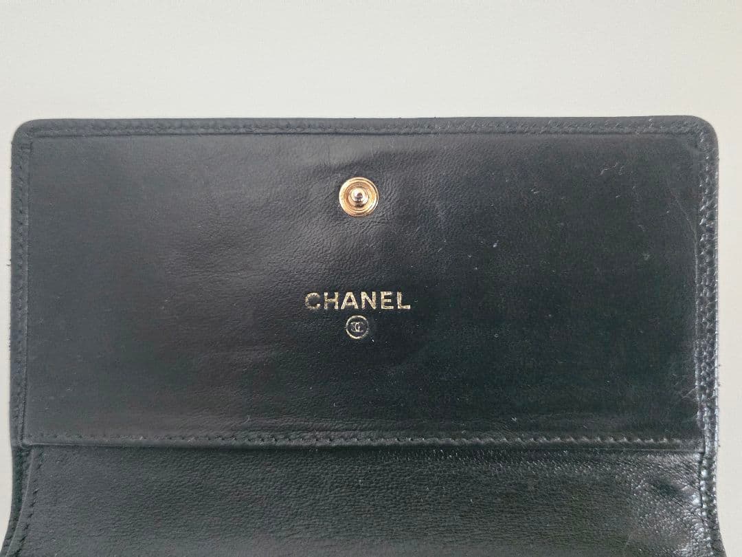 CHANEL ブラック 二つ折り財布　ジャンク品