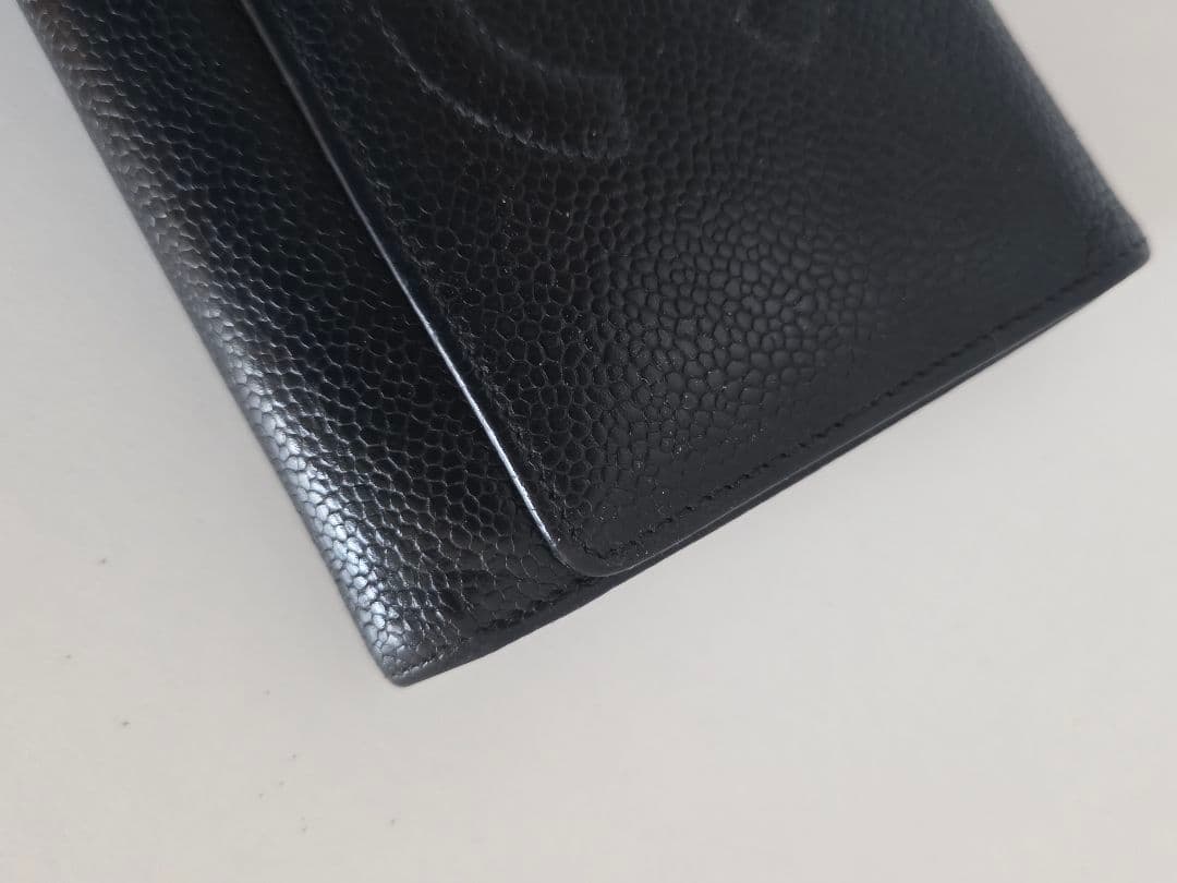 CHANEL ブラック 二つ折り財布　ジャンク品