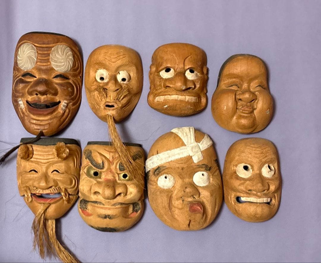 木彫り　面　まとめ売り