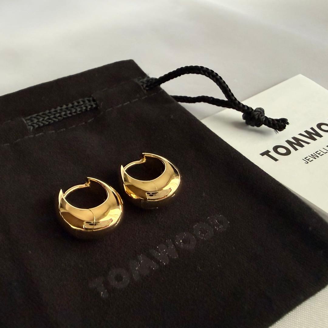 TOM WOOD ゴールド フープピアス Ice Hoop Small