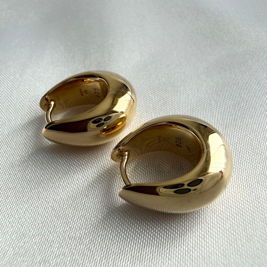 TOM WOOD ゴールド フープピアス Ice Hoop Small