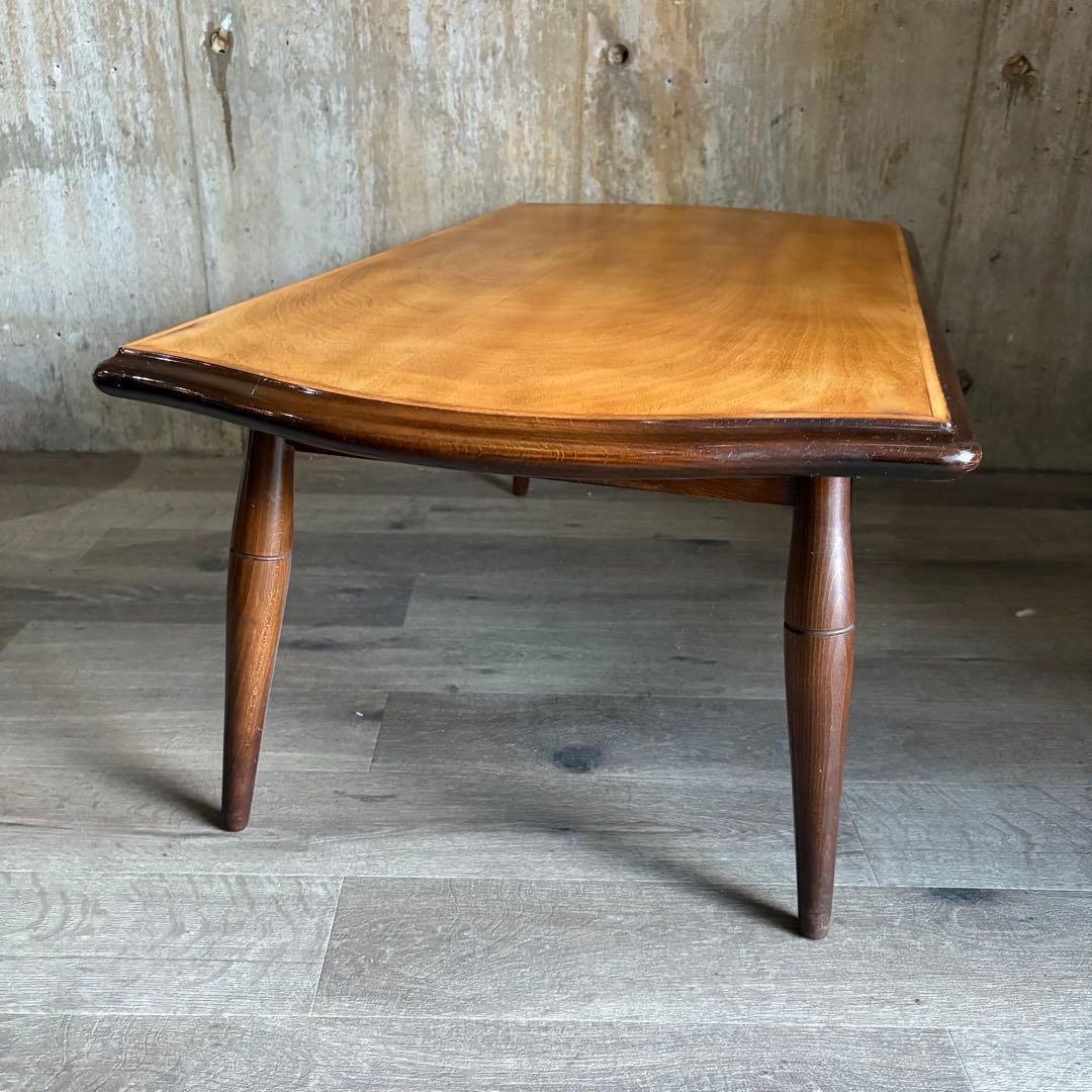 飛騨産業　オールドキツツキ　センターテーブル　天板リペア　オイルフィニッシュ